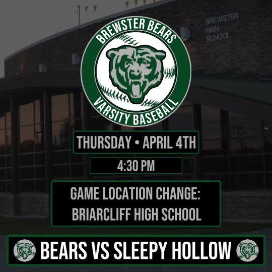 BrewBrsBaseball's tweet image. Important Information Tomorrows game will be played at Briarcliff High School! @KDJmedia1 @rayteodora1 @DirectRays @lohudsports @BCSD_Athletics