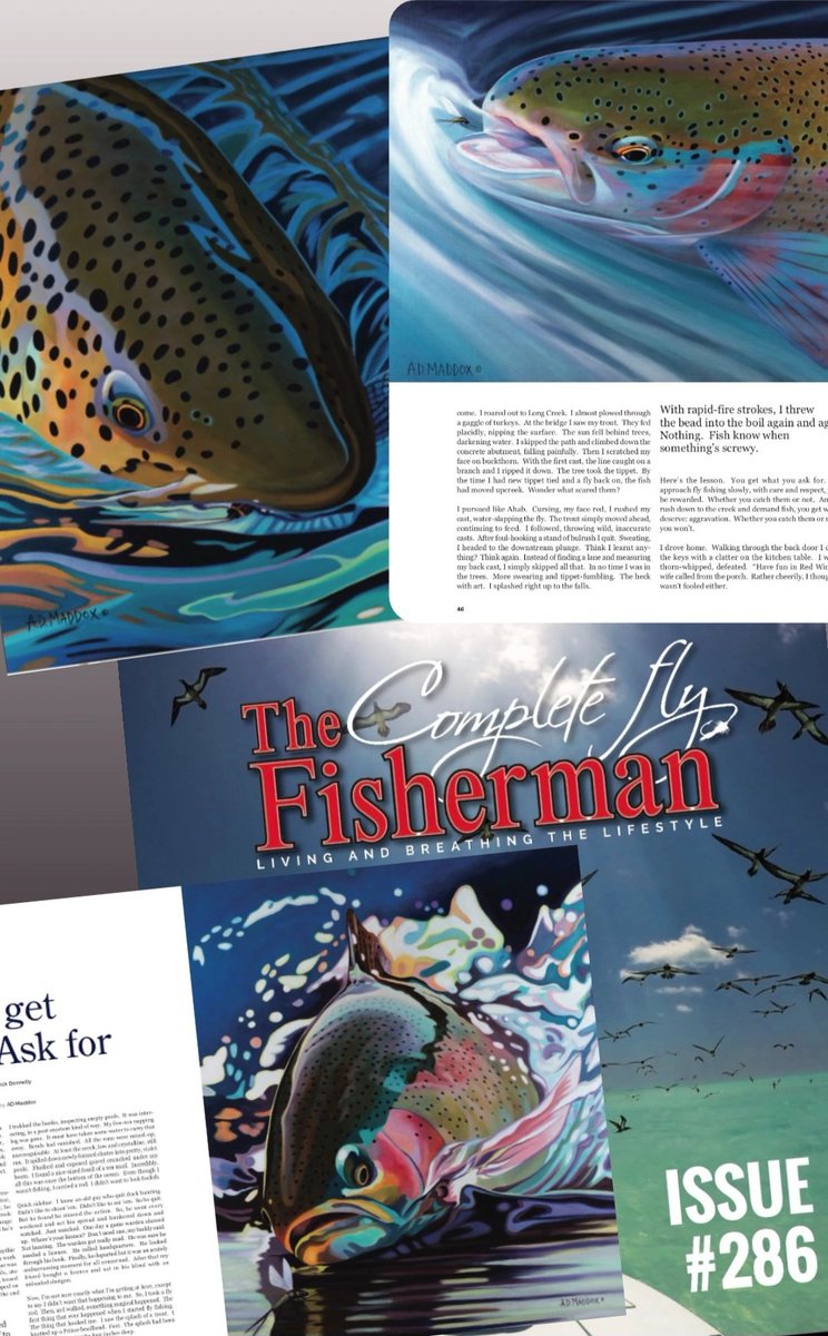 ADMaddoxArt's tweet photo. South Africa's The Complete Fly Fisherman Issue # 286 is here! I'll put the link in the comments.
I love seeing my fish in the spotlight. Very grateful ππ€
#admaddoxart #admaddoxstudios #flyfishing #outdoormagazine #flyfishingart https://t.co/wl90InuvZi