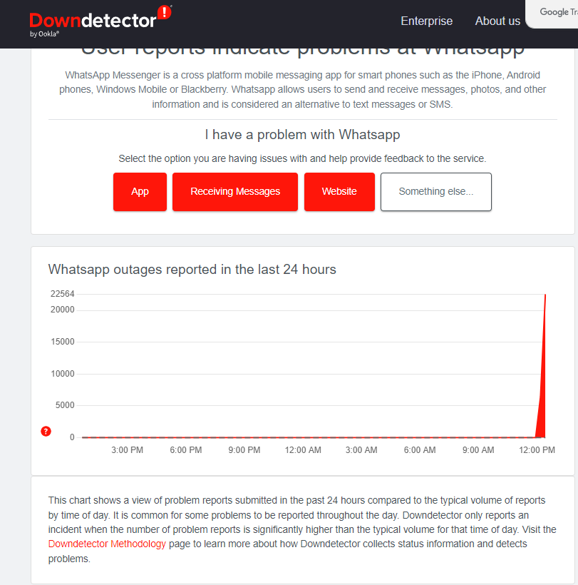 CentraNewsGT's tweet photo. 🚨 #WhatsAppDown | Se han registrado problemas a nivel global en la plataforma de WhatsApp. Según el portal web Down Detector, se detectó un fallo al mediodía en Guatemala.

#whatsappdown #WhatsApp https://t.co/jsIM1LREUt