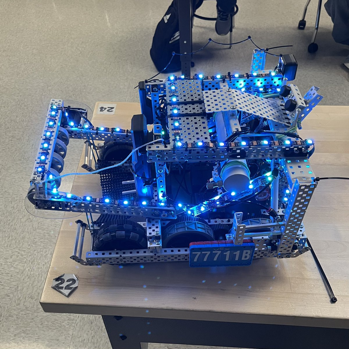 Final details being added as @NimitzVikings Robotics Students head to TSA State Tournament this afternoon. @iisdCTE @IrvingISD @WeirdScience67