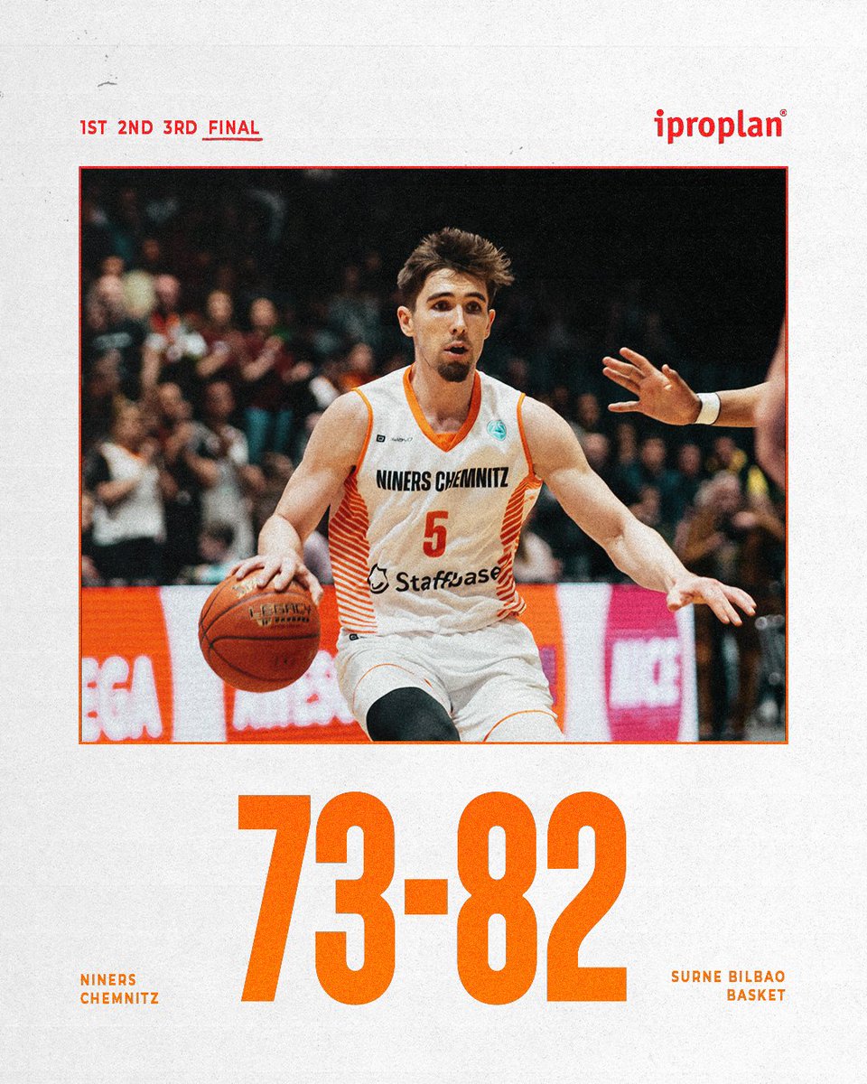 FINAL SCORE 🧡

Aufgrund eines sehr starken letzten Viertels der Gäste und fehlendem Wurfglück unsererseits müssen wir uns im Halbfinalrückspiel mit 73:82 gegen Surne Bilbao Basket geschlagen geben.

#chemnitz #basketball #fibaeuropecup