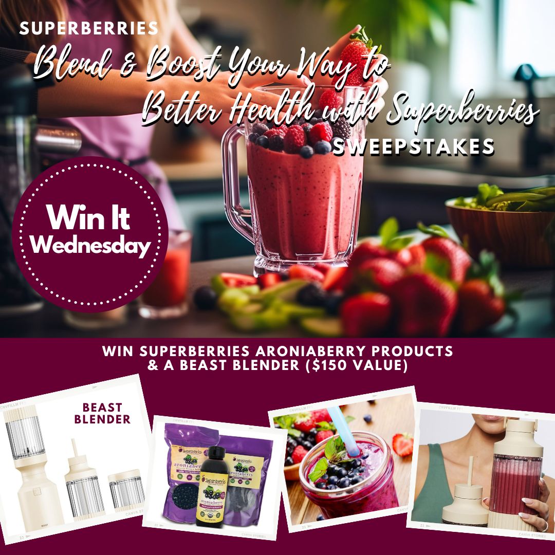 It's #WinItWednesday. Enter here: woobox.com/r9yedu to win a Beast Blender and a bag of #Superberries Frozen #Aroniaberries. Boost and blend your way to better health with our Aroniaberries - nature's little powerhouses packed with antioxidants, vitamins, & nutrients.