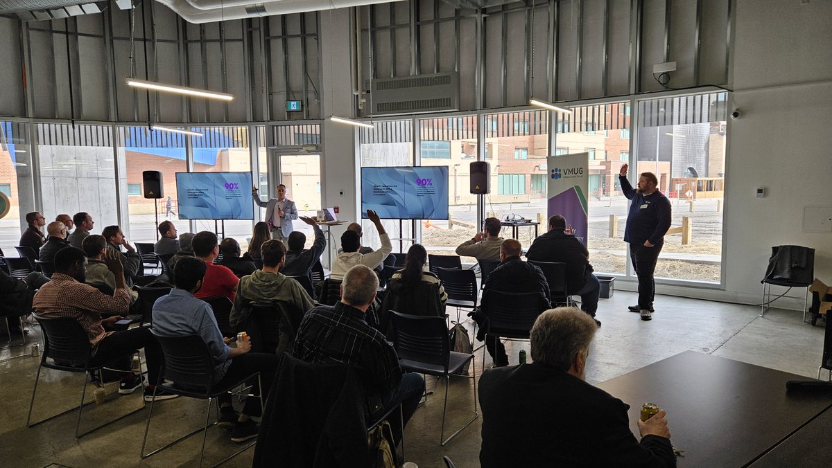 Stephen Wagner (@stephenwagner7) on Twitter photo We're talking <a href="/HPE/">HPE</a> , and <a href="/Zerto/">Zerto</a> today at the <a href="/CalgaryVMUG/">Calgary VMUG</a> meetup! Excellent turnout!
Featuring: Andrew Perchaluk, Ryan Brown, Joey Smeets, Chris O'Connor, Merlin Boissonneault, <a href="/Tyler_Jurgens/">Tyler Jurgens (@tylerjurgens.bsky.social)</a>, and myself!
<a href="/MyVMUG/">VMware User Group</a>, #VMUG #MyVMUG, #VMware, #HPE, #Zerto We're talking <a href="/HPE/">HPE</a> , and <a href="/Zerto/">Zerto</a> today at the <a href="/CalgaryVMUG/">Calgary VMUG</a> meetup! Excellent turnout!
Featuring: Andrew Perchaluk, Ryan Brown, Joey Smeets, Chris O'Connor, Merlin Boissonneault, <a href="/Tyler_Jurgens/">Tyler Jurgens (@tylerjurgens.bsky.social)</a>, and myself!
<a href="/MyVMUG/">VMware User Group</a>, #VMUG #MyVMUG, #VMware, #HPE, #Zerto