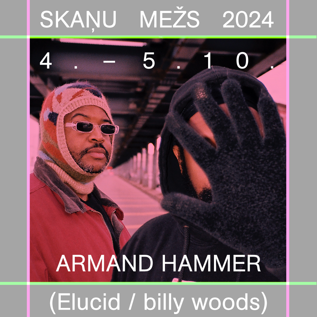 Abstract hip-hop duo @ArmandHammerNYC (@BackwoodzHipHop & @elucidwho ) will be the headlining guests of the festival’s second concert evening. The Washington Post have referred to Armand Hammer as “underground rap legends”. More info: skanumezs.lv/en/2024/armand…