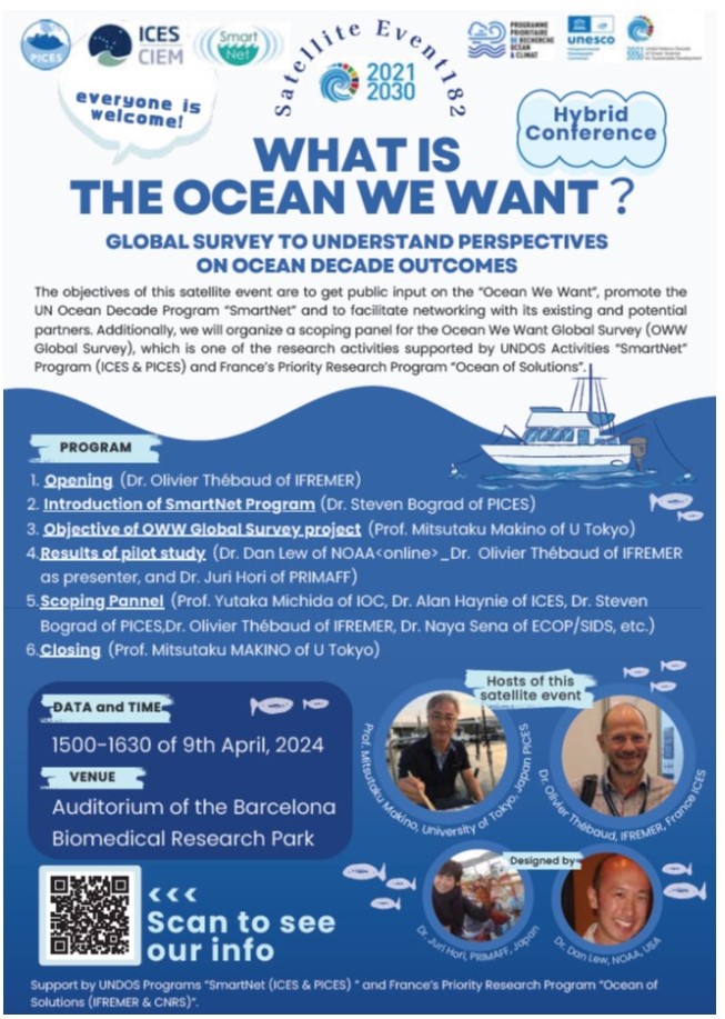 Heading to Barcelona next week for the #OceanDecade24? Check out this #SmartNet satellite event ! @ICES_ASC