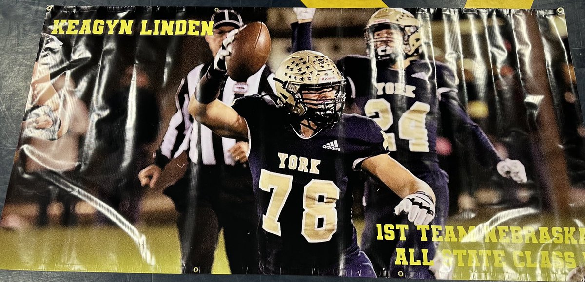 I cant wait to see these two posters hanging beside our brand new turf down at Levitt Stadium this fall! 🏈🔵🟡🏈☠️☠️ We don’t just play FOR York Football, We ARE York football! #YorkDukes