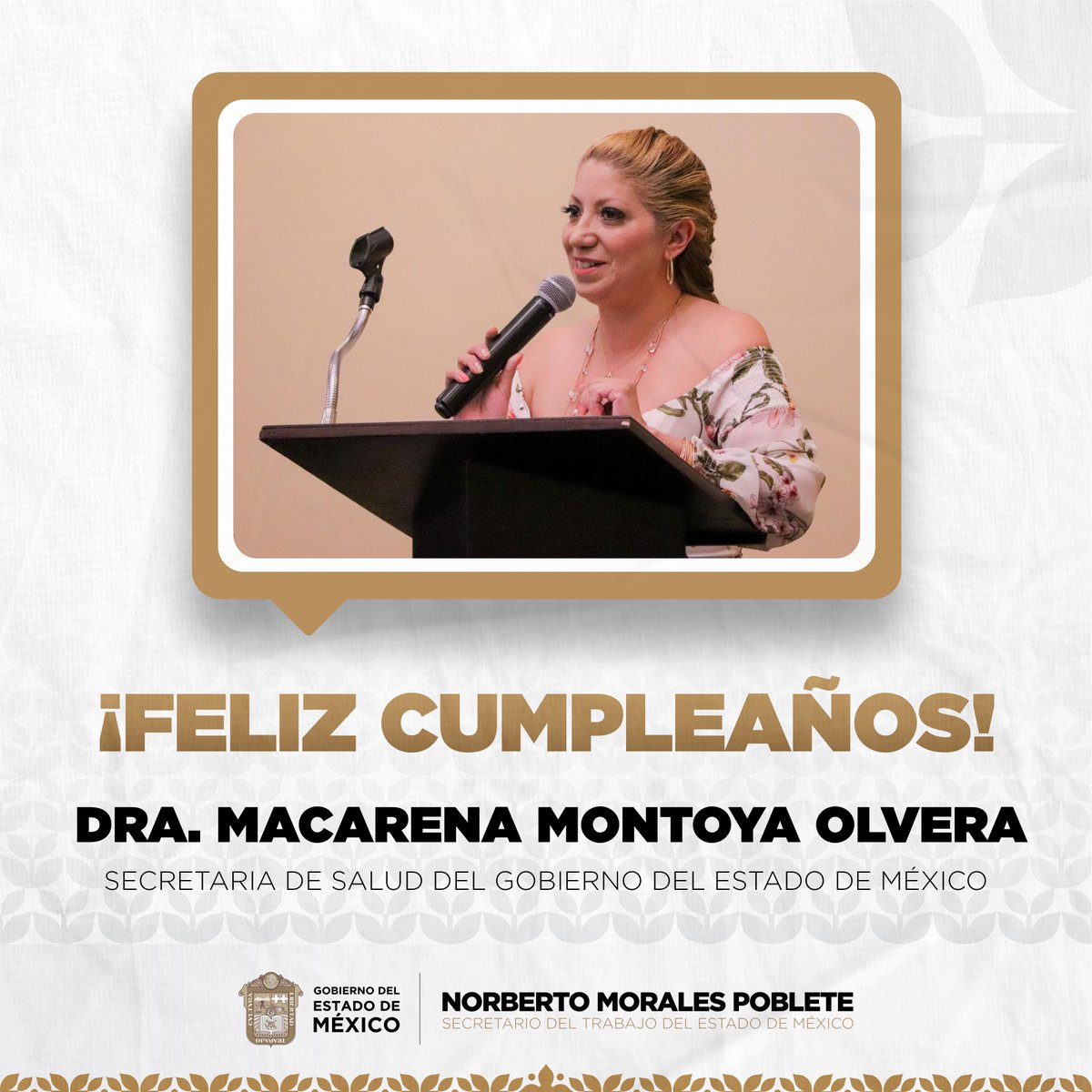 ¡Feliz cumpleaños a mi estimada amiga Titular de la @SaludEdomex, Dra. Macarena Montoya! Recibe un fuerte abrazo, que en esta nueva etapa de vida, la plenitud esté llena de salud, éxitos y felicidad.