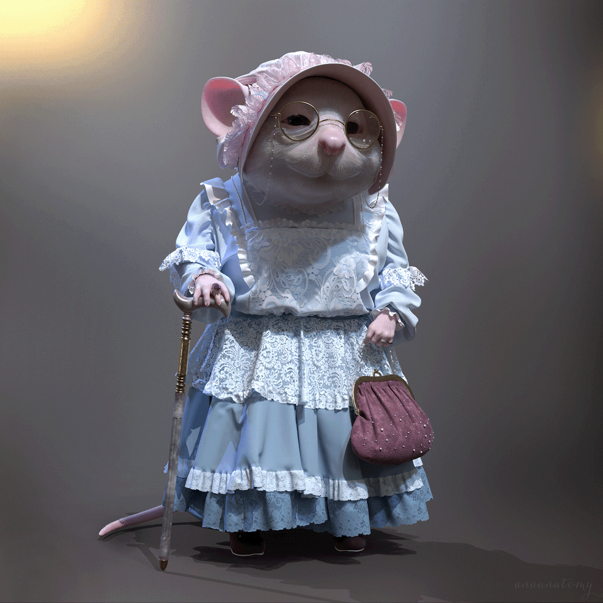 'Garments can be made for stylized and even non-humanoid characters in Marvelous Designer Check out this ''Granny Mews'' by Anastasiia Fedenko. More details of the work on Anastasiia's Behance: behance.net/gallery/159730…'