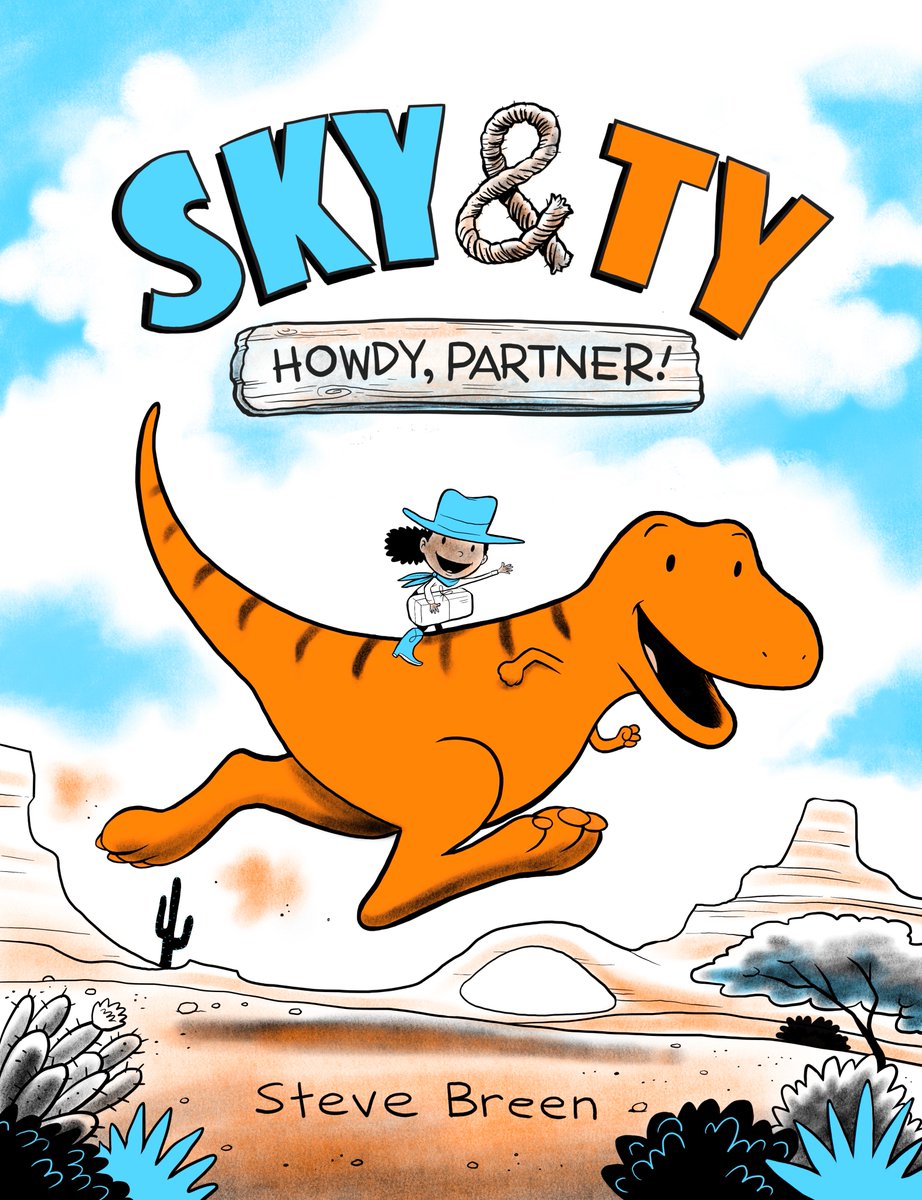 Publication week of my new graphic novel 'Sky & Ty: Howdy, Partner!' (reading age 6-9) It's about a spunky cowgirl and her fun-loving dino buddy. Yippee-ki-yay! holidayhouse.com/site/pixel-ink/...