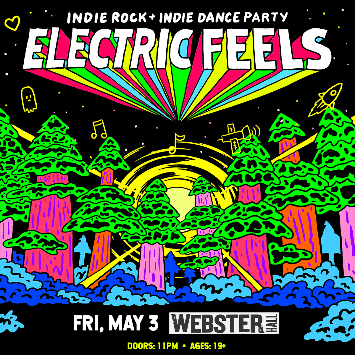 JUST ANNOUNCED: Electric Feels is coming back to Webster Hall on fri, may 3 🎵 tickets go on sale Friday at 12pm