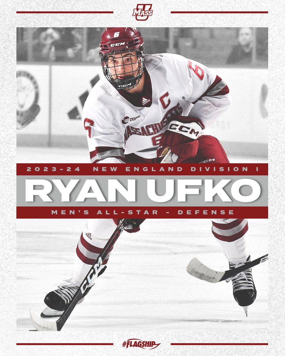 ⭐️ @RyanUfko is a New England All-Star ⭐️ He is the eighth Minuteman to earn the honor in @CoachCarvelUM's UMass tenure 🙌 🔗: tinyurl.com/22wo94yw #NewMass X #Flagship🚩