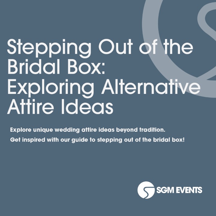 Ready to say 'I do' to a non-traditional wedding look? Our blog post is your ultimate guide to alternative wedding attire, because who says you have to wear a white dress? Read about it here ➡️ sgmevents.com/2024/04/03/ste… #SGMEvents #uniqueweddingdress #alternativeoutfit