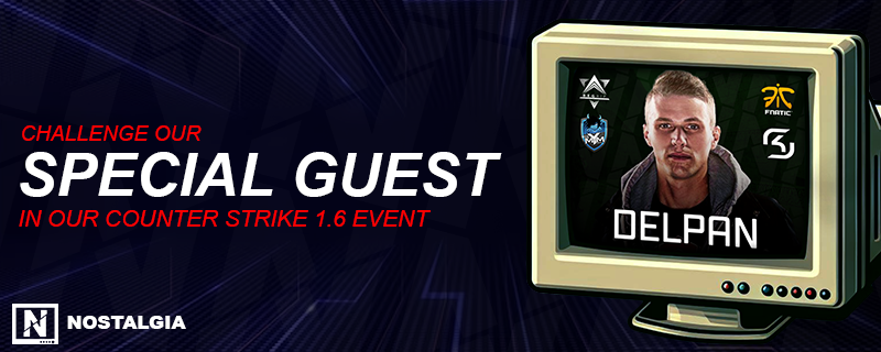 NostalgiaGLHF's tweet photo. Another Event - ✅
Prizes for best K/D - ✅
We are missing one piece to the puzzle!

Help us Welcome our special guest for tomorrows event!

@Delpaan 

You can challenge him in our CS 1.6 event TOMORROW
Join our discord for more information! https://t.co/f5zZqbDcb4