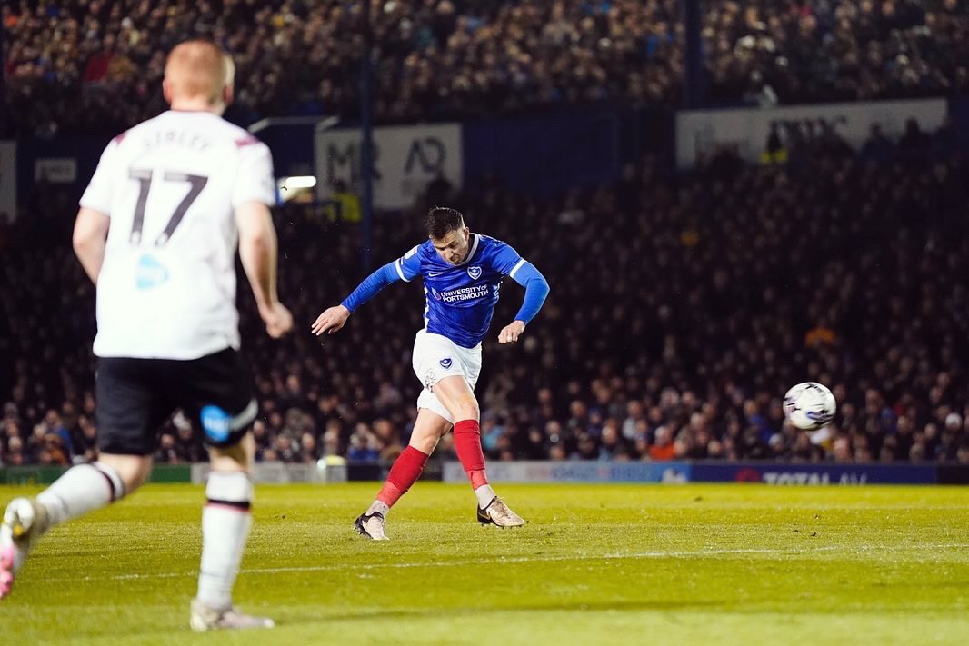 Fratton park under the lights 🙌🏼 First start for 6 months, another step in the right direction 🔵