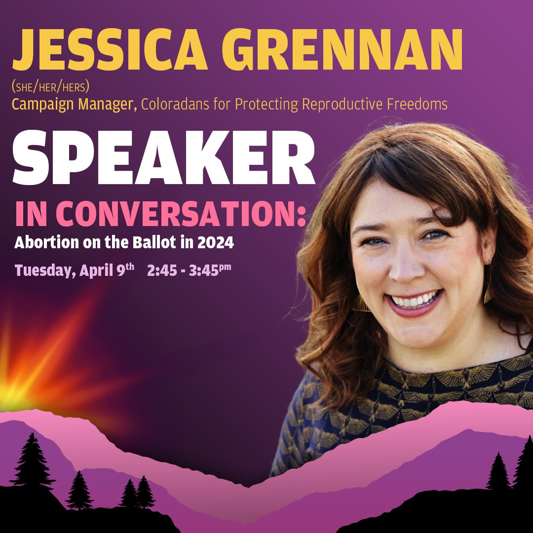 Today's #RoadAhead24 speaker spotlight goes out to Jessica Grennan, the Campaign Manager at @CO4Repro! 

Jessica will be joining us for the highly anticipated session 'Abortion on the Ballot in 2024.' We can't wait to gear up for many more #ReproductiveFreedom victories in 2024!