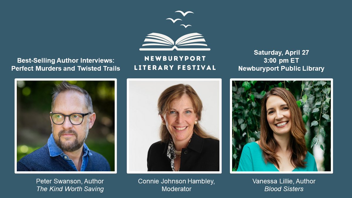 Interview two best-selling authors at the Newburyport Literary Festival? Don't mind if I do! @NBPTLitFest #authorscommunity #MYSTERY