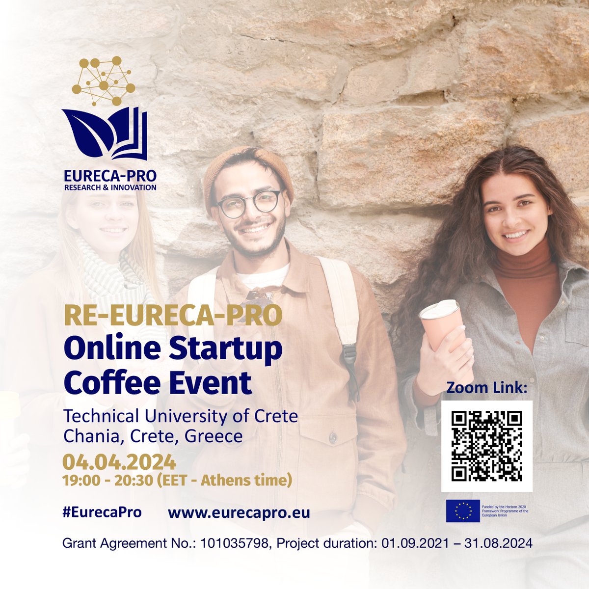 ☕ The RE-EURECA-PRO “Startup Coffee Event” is the perfect opportunity to connect with peers around Europe, talk about startups, expand your network and have fun! 👉 More information here: rb.gy/klqz2r #eurecapro #SDG12 #startup #coffee