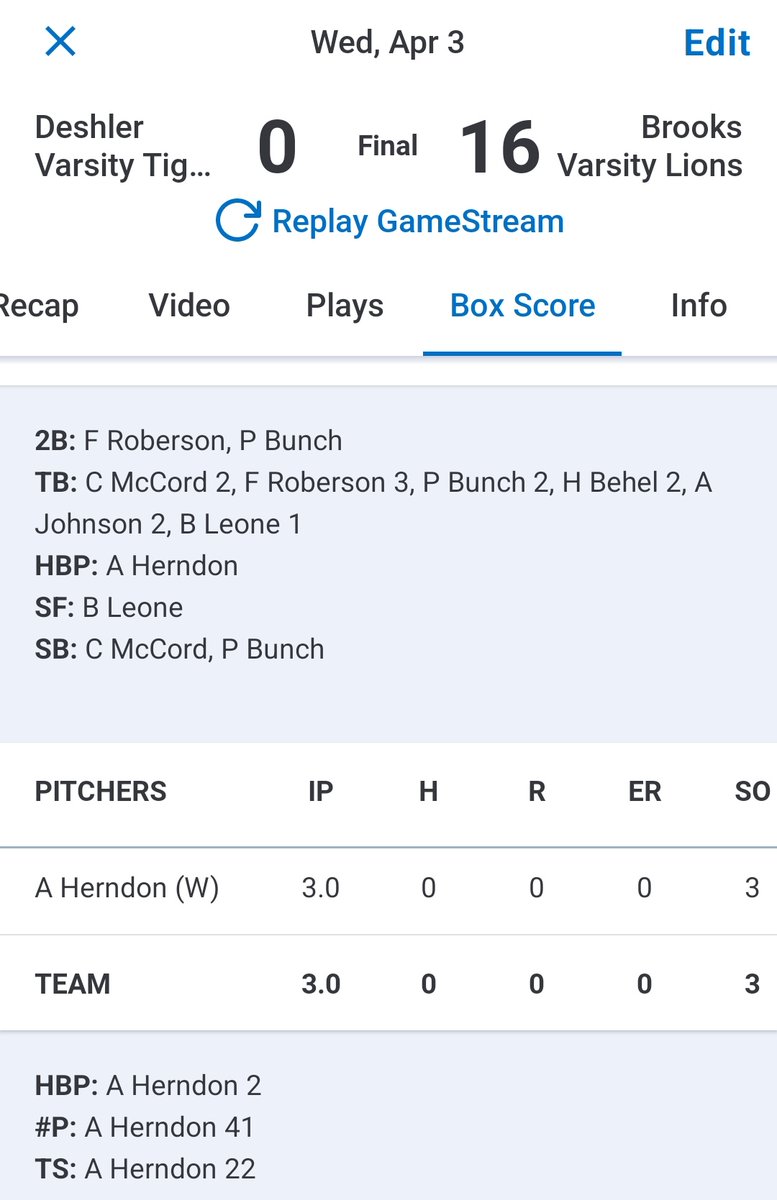 Winning Wednesday! Your Lady Lions improve to 7-0 in area play with a 16-0 win against Deshler!  7 Lady Lions earned RBIs tonight with <a href="/BrayLeigh31/">BrayLeigh Leone</a>, <a href="/bunch_preslie/">Preslie Bunch</a> and <a href="/d_faith22/">Faith Roberson</a> leading the way. 
Home field advantage for Area Tournament comes down to tomorrow night at Central.