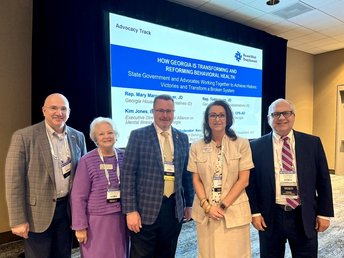 NAMI Georgia Executive Director Kim Jones was on a panel at the @RxSummit on how Georgia is transforming behavioral health in a bipartisan manner by implementing historic reforms to transform the way behavioral health policy is addressed. #Together4MH #RxSummit #gapol 1/2