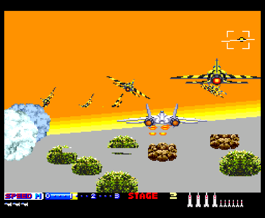 BuscandoElWarp's tweet photo. El juego del día: #AfterBurnerII (#PCEngine)
Creador: #NEC 1990
Vaya adaptación la que se logró con esta versión, logra capturar la esencia de las arcades, debes pilotar un F-14 esquivando ataques que buscan destruirte, un gran juego que te hará sentir como Maverick en Top Gun. https://t.co/w5cNyLEsSR