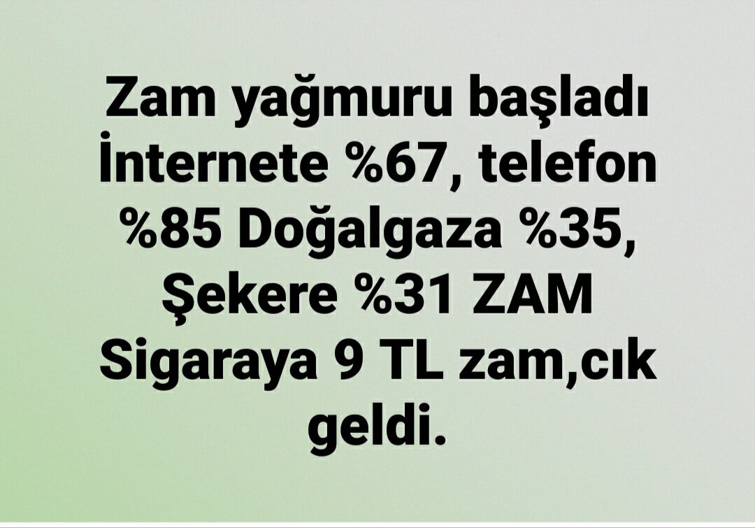 Sarayın masraflarını da düşünün bu zamlar onun için ey halk!😏