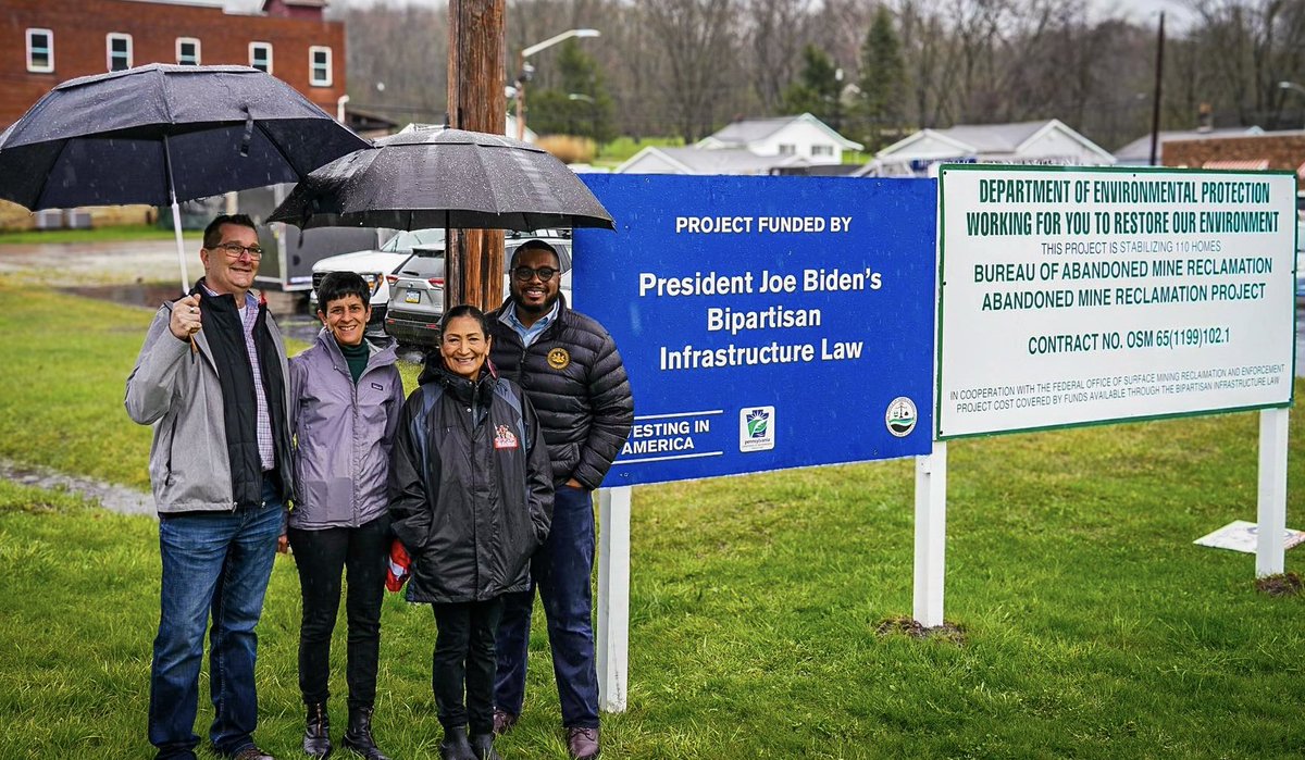 It was a pleasure to join @Interior’s @SecDebHaaland in Westmoreland County today to announce a $244 million investment into restoring and reclaiming abandoned mine lands in Pennsylvania. Let’s work!💪🏾