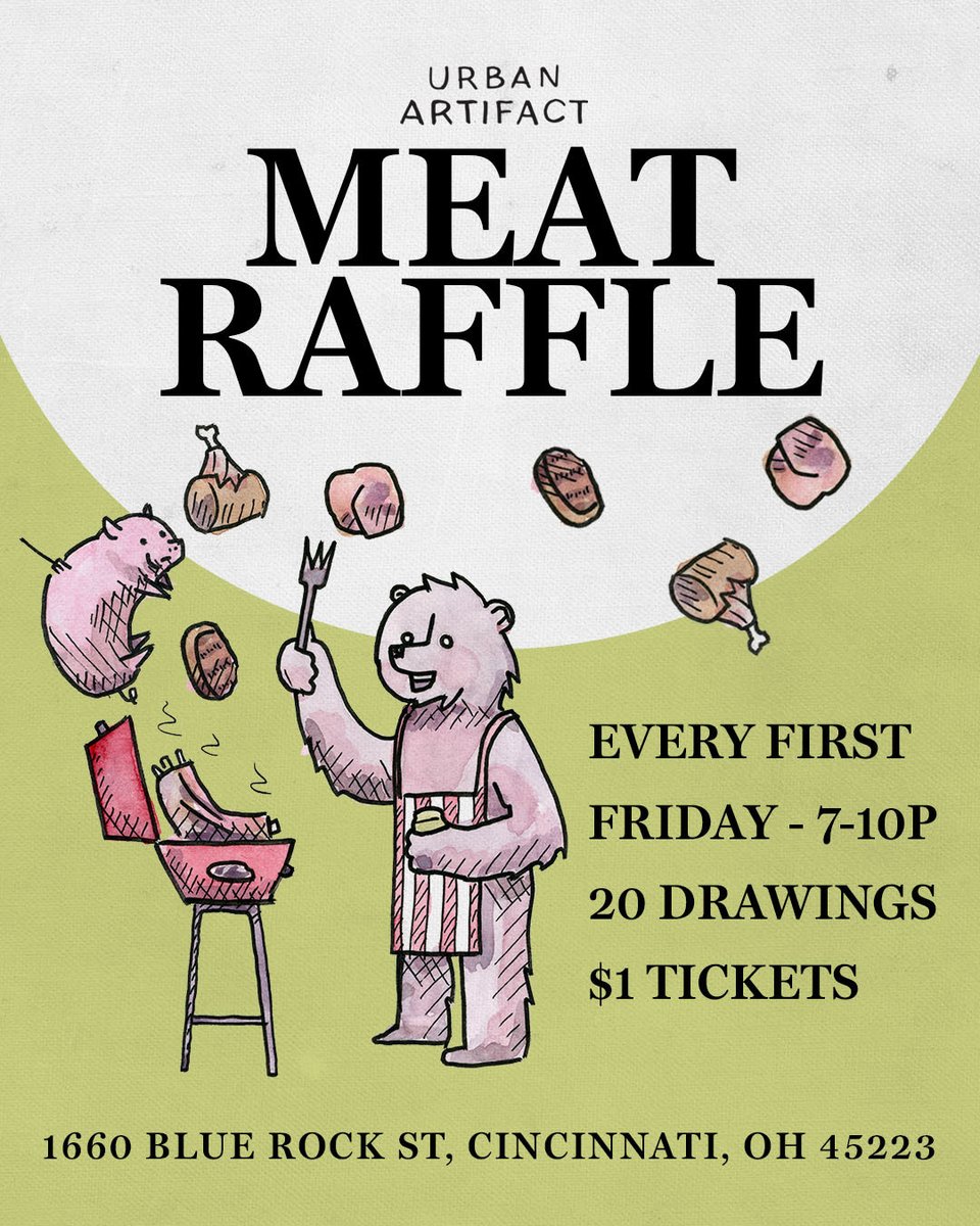 Meat Raffle! This Friday in the taproom at 7pm. Hang out, drink a Fruit Tart, take home some meat! Proceeds go toward the Northside Farmers Market.