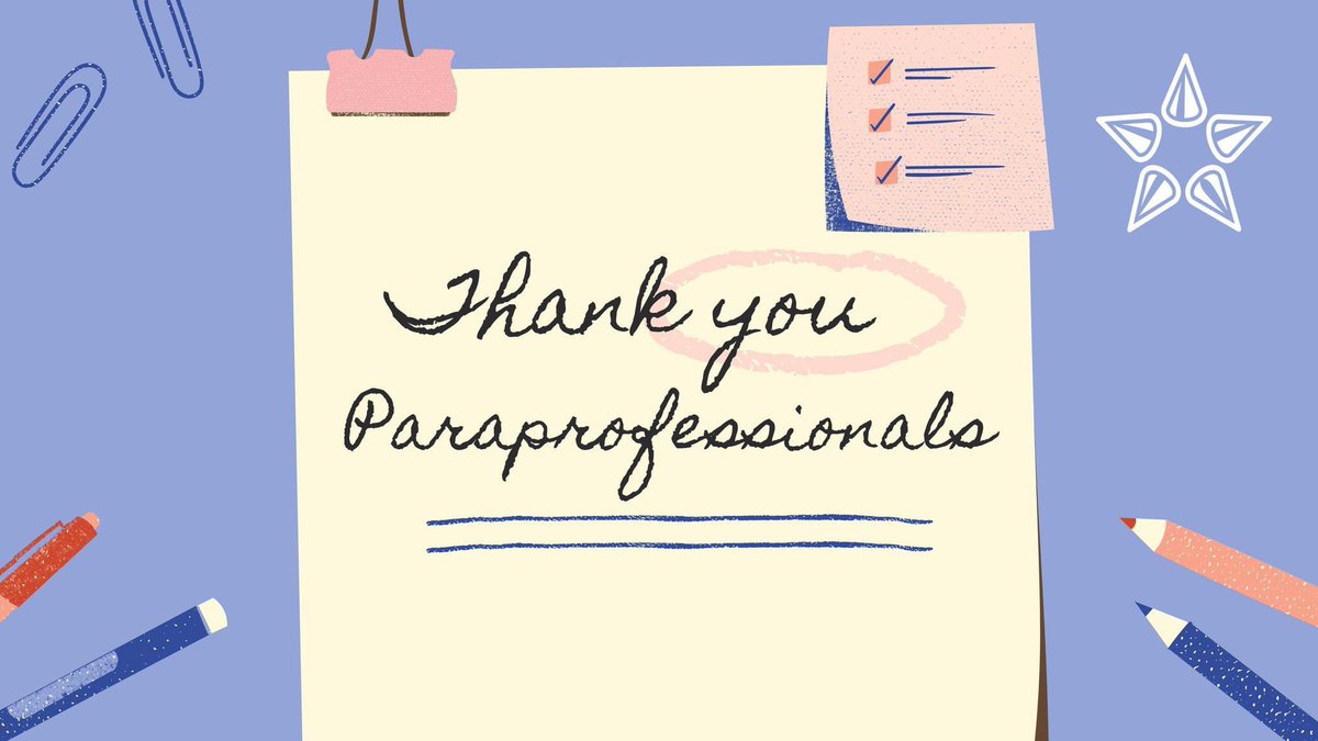 Happy Paraprofessional Appreciation Day to the incredible paraprofessionals who make our schools brighter and our students stronger. Your dedication, support, and tireless work do not go unnoticed!