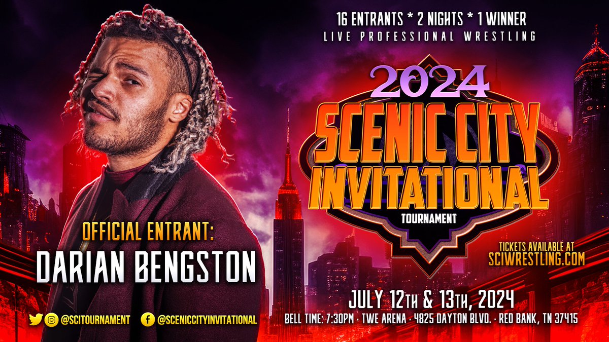 *Entrant Announcement* Your 10th entrant is your current @TWE_Chattanooga Champion @DarianBengston ! Get those tickets!