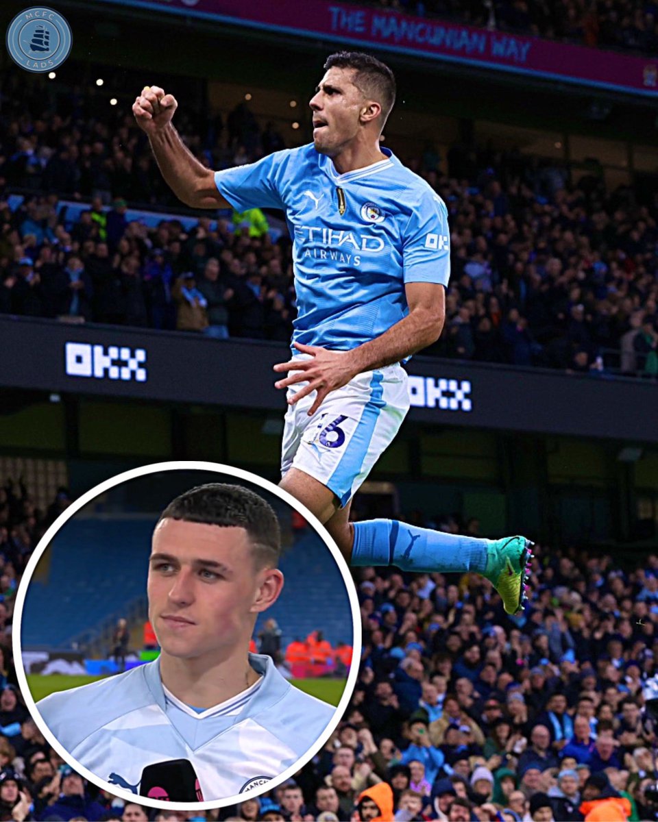 🗣️ Phil Foden on Rodri: 

"I'm lost for words. This guy, mate. He can do everything.”