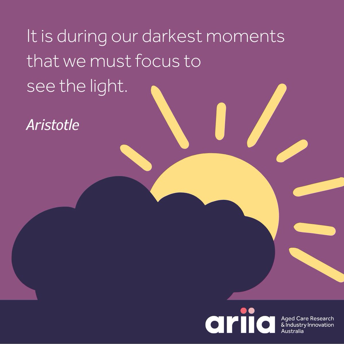 #ThoughtforThursday - It is during our darkest moments that we must focus to see the light. - Aristotle