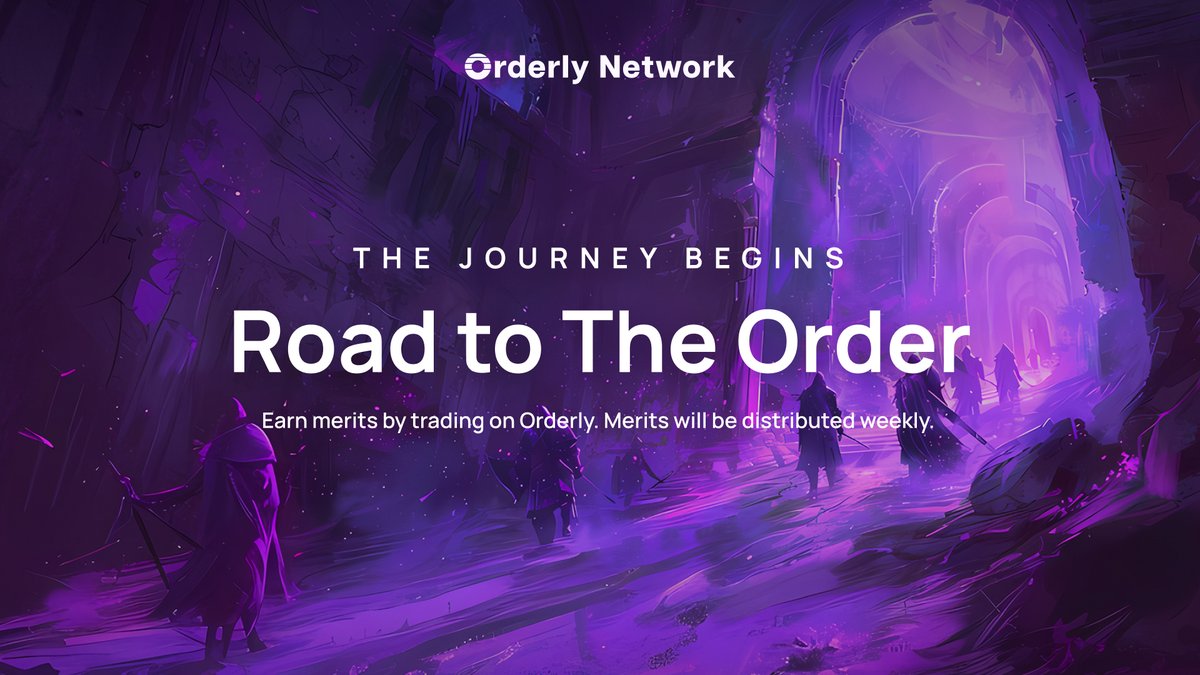1/ By decree of The Order, we hereby announce The Road to the Order has now commenced 👑

We call upon every soul within our domain to start earning merits from 12am UTC today.

Behold, the path to glory: app.orderly.network

(1/3)