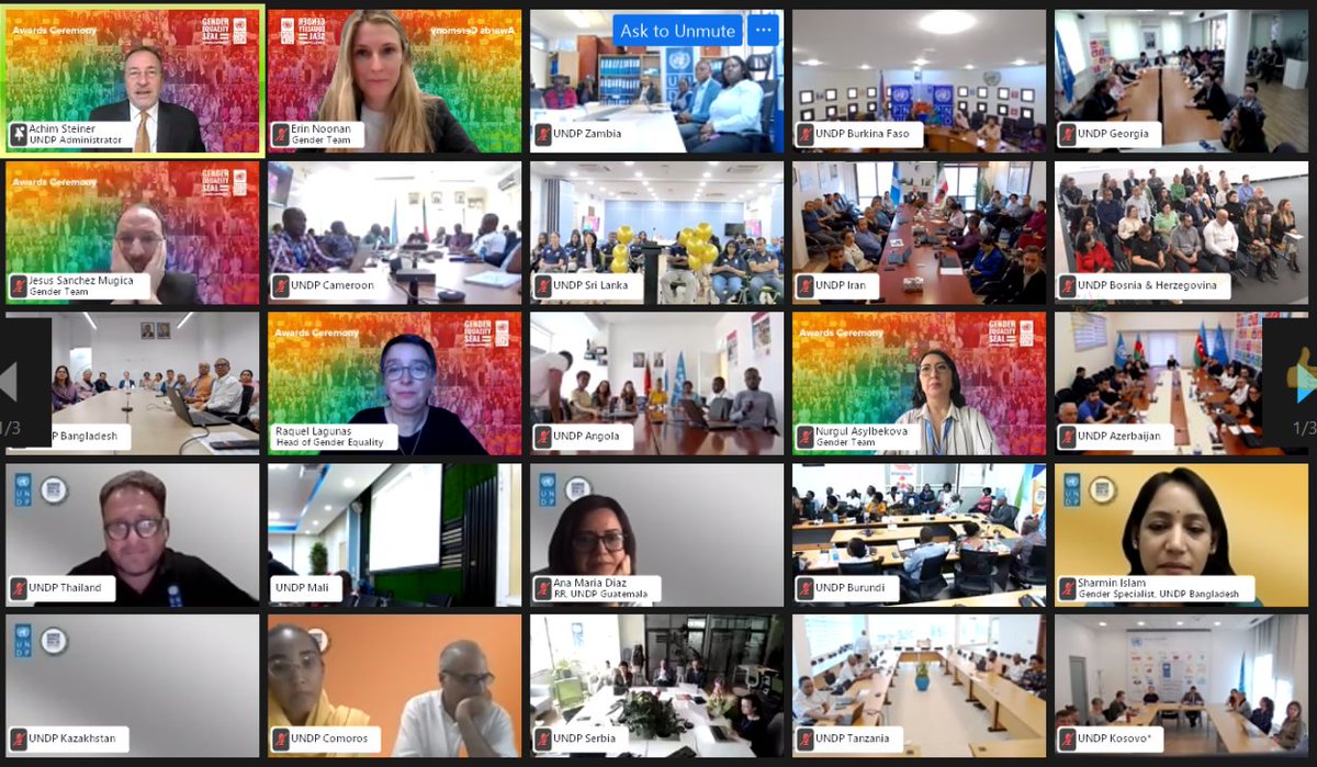 Today, UNDP awarded 66 country offices with the #GenderSeal! 🏆  After almost two years of work, their efforts in addressing roots of inequality, tackling discriminatory laws &amp; helping to create equal world will help to accelerate #SDG5. 📷 tinyurl.com/tx825a84Proud
<a href="/UNDP/">UN Development</a>