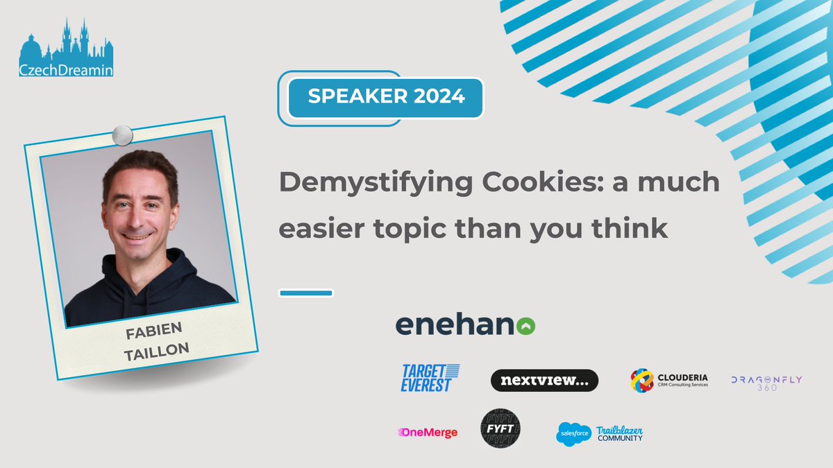 It's time to meet your next #CzechDreamin speakers and their session. Here we go! Today we have @FabienTaillon with 'Demystifying Cookies: a much easier topic than you think' #CDsessions Check out our full Program Schedule & get your tickets below czechdreamin.com