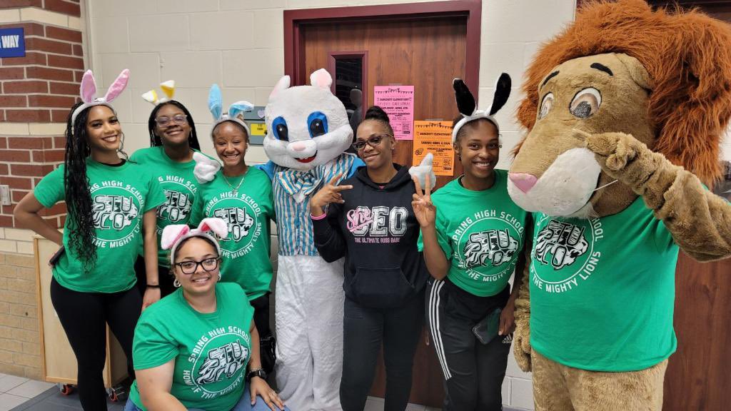 Spring High School (@springhighlions) on Twitter photo Our Student Council was able to bring some Spring joy to our friends at <a href="/Burchett_ES/">Burchett Elementary</a> and <a href="/SmithElem/">Smith Elementary</a> with a little Easter Egg Hunt fun! <a href="/SpringISD/">Spring ISD</a> <a href="/SpringISD_Super/">Dr. Lupita Hinojosa</a> <a href="/TraWalker3/">Tracey Walker</a> <a href="/Jhemphill_SHS/">Jalen Hemphill</a> Our Student Council was able to bring some Spring joy to our friends at <a href="/Burchett_ES/">Burchett Elementary</a> and <a href="/SmithElem/">Smith Elementary</a> with a little Easter Egg Hunt fun! <a href="/SpringISD/">Spring ISD</a> <a href="/SpringISD_Super/">Dr. Lupita Hinojosa</a> <a href="/TraWalker3/">Tracey Walker</a> <a href="/Jhemphill_SHS/">Jalen Hemphill</a>