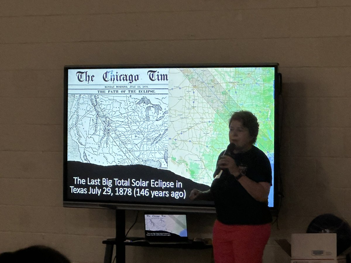 Today was fun! 4th and 5th grade students learned about the solar eclipse, what to expect, and solar eclipse safety procedures today at @FrankMoatesBLMA! Thank you Mrs. Ferrer for speaking to our Desoto ISD Eagles! 💕