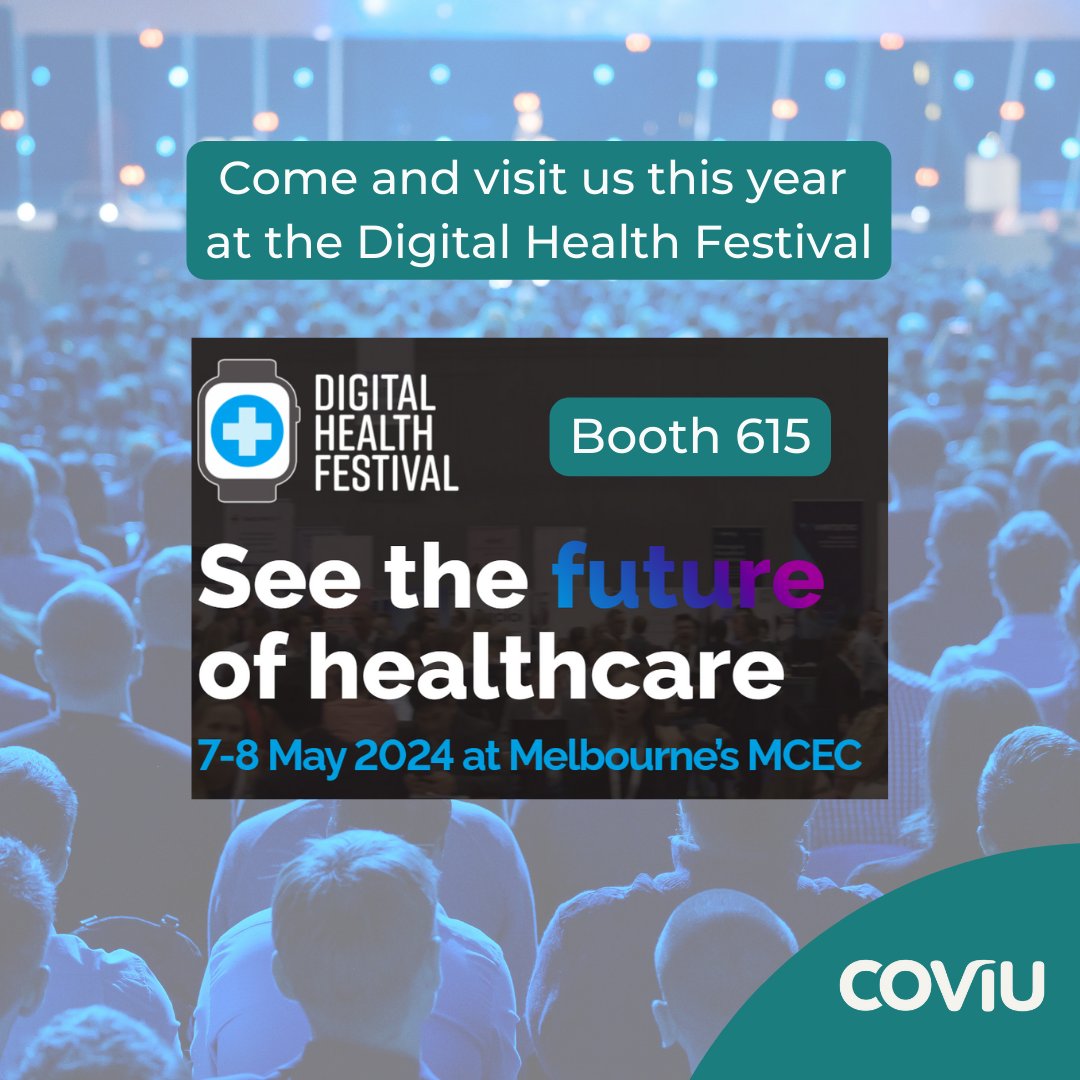 Only a month away! Join Coviu at the Digital Health Festival in May in Melbourne at Booth 615. Get your tickets here: bit.ly/3ISwvMw #conferences #dhf24