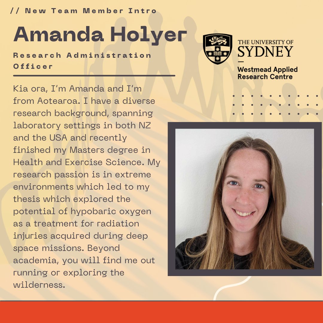 We are truly excited to welcome Amanda 🏃‍♀️@athleteamanda to our Digital Health Team and look forward to the passion and unique perspective she will bring to our entire #WARC_usyd research team! 🎇 @clara_chow #digitalhealthresearch #newstaffintro @syd_health