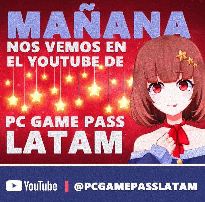 Mañana es día de videojuegos con PC Game Pass Latam (@xgp_pc_latam). 💕Suscríbanse a su canal de YouTube y no se pierdan el stream: youtube.com/pcgamepasslatam