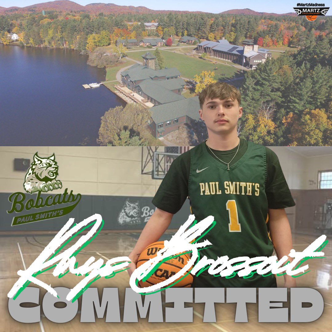 Congrats to @rhys_brossoit7 and his commitment to Paul Smith’s College 🔥 Incredibly hard working student athlete who is going to make a big impact! Great shooter who makes some things happen off the bounce 🏀 @Martz_Madness