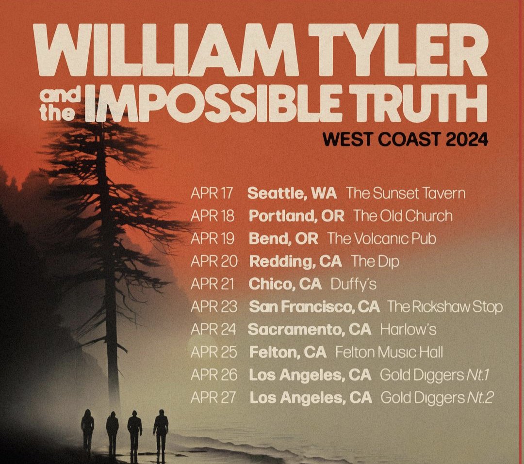 West Coast! These @williamtylertn dates are creeping up quick, don't miss him live! #williamtyler #livemusic #mergerecords