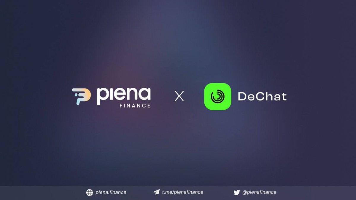 🌀 @PlenaFinance delighted to announce its partnership with @Dechat_io 🤝

🌀 #Dechat is an open and secure Web3 communications protocol, uses Al powered modules to create cross communication social experiences through the native AICHAT protocol.

🔽VISIT
dechat.io/home