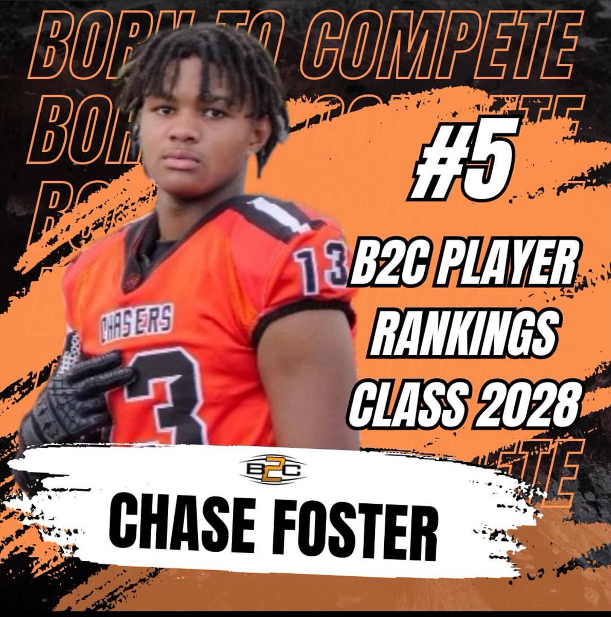 Blessed and honored to be ranked 5th in Georgia’s class of 2028 by @borntocompete @deucerecruiting @Alex_B2C Our class has a lot of talent and it’s the beginning for us. It’s 🆙 from here‼️HS ⏳ #AGTG #CTFosterII13 #ChaseFosterII13 #ImBuiltD1ff3rent