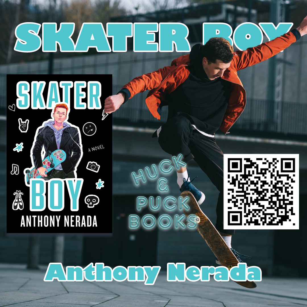 Skater Boy by Anthony Nerada
huckandpuckbooks.com/product-page/1…
In this YA contemporary debut about pop punk, romance, and destroying the labels that confine you. A heart-wrenching, validating, and honest story about what it means to be gay in a world where you don't fit in.
#IndieBookStore