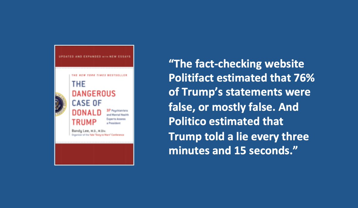 #booklist #bookstagram #booktalk #booktok #greatbooks #greatbooksguide #LibraryWeek #tellalieday #trump #truth #lies @BandyXLee1 @PolitiFact #falsehoods #DonaldJTrump #Trump2024
