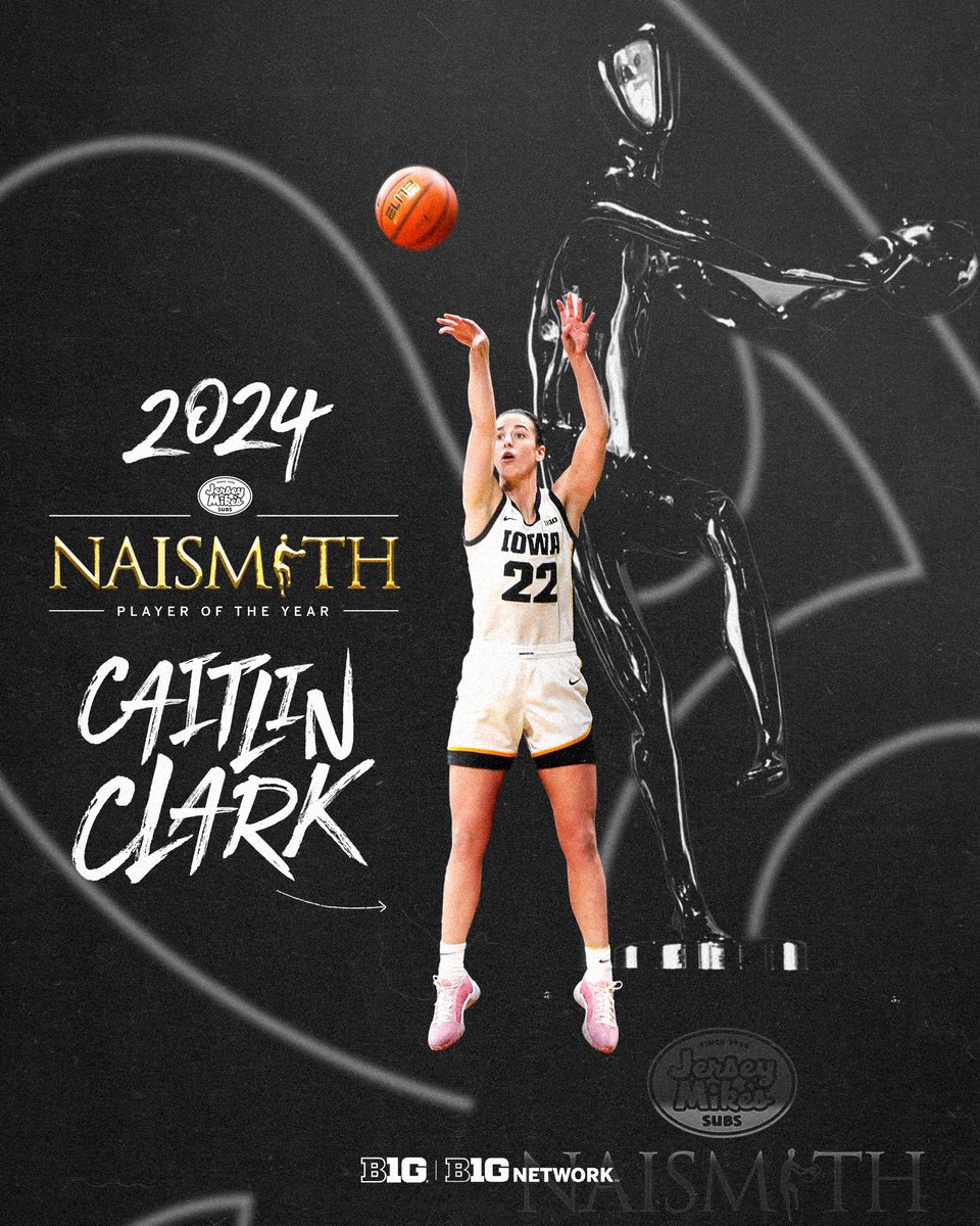 B1Gwbball's tweet photo. Undisputed. 🐐

Caitlin Clark is the @NaismithTrophy winner. 🙌 https://t.co/BmrVt25LuT
