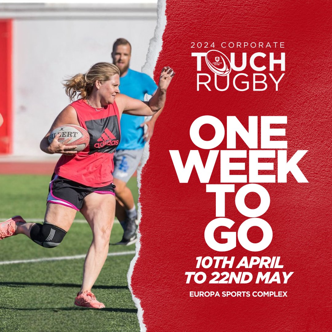 ONE WEEK TO GO 🙌 #CorporateTouchRugbyChallengeCup