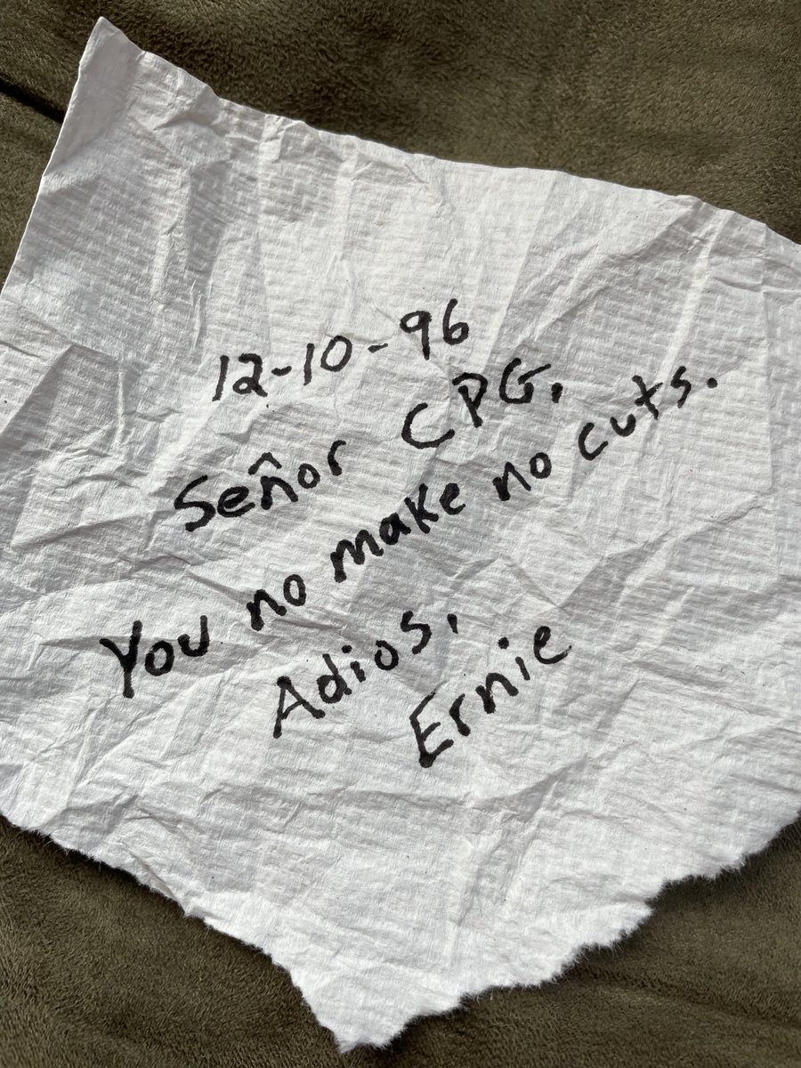 I know how you feel @JustinThomas34. I'll never forget finding this #note in my staff bag when my longtime caddie Ernesto and I finally parted ways.