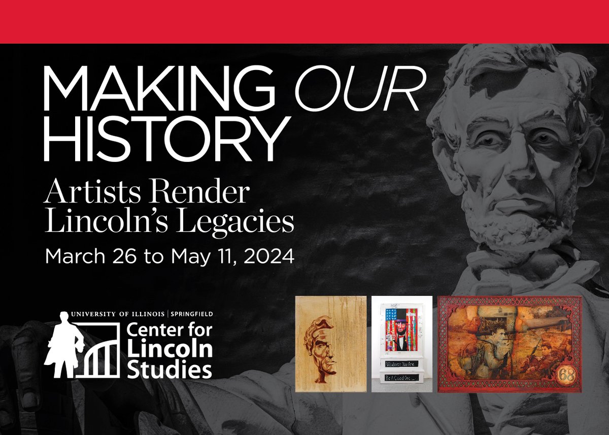 UIS Center for Lincoln Studies (@uis_lincoln) on Twitter photo From now until May 11 you can view the "Making Our History: Artists Render Lincoln's Legacies" exhibit at the <a href="/NIUArtmuseum/">NIU Art Museum</a>! Tomorrow, you can attend the public reception from 5-7 PM. From now until May 11 you can view the "Making Our History: Artists Render Lincoln's Legacies" exhibit at the <a href="/NIUArtmuseum/">NIU Art Museum</a>! Tomorrow, you can attend the public reception from 5-7 PM.