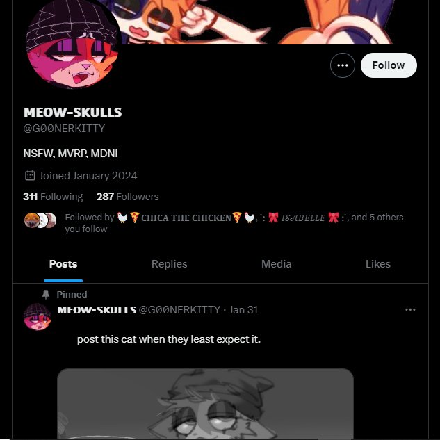FxllMetalJackal's tweet photo. https://t.co/28U4NEYIIj THIS is why we need to start checking followings before following back btw.

@/G00NERKITTY is blatantly a pedophile and I doubt most people following them even know it bc it's no where under their pinned. https://t.co/VlyowiqmSc